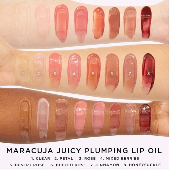 🌻 TARTE Buffed Rose Maracuja Juicy Plumping Hydrating Lip Oil Gloss New - Picture 5 of 9